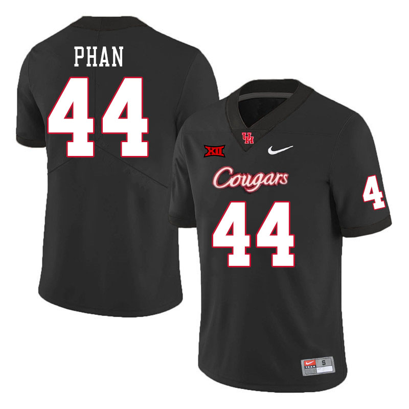 Men #44 Brandon Phan Houston Cougars College Football Jerseys Stitched Sale-Black - Click Image to Close